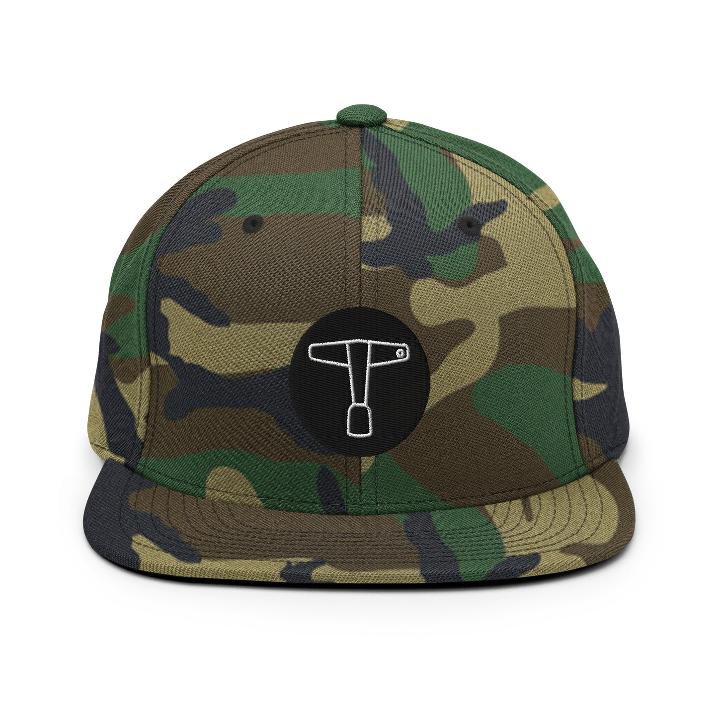 Drum Key Embroidered Snapback Hat