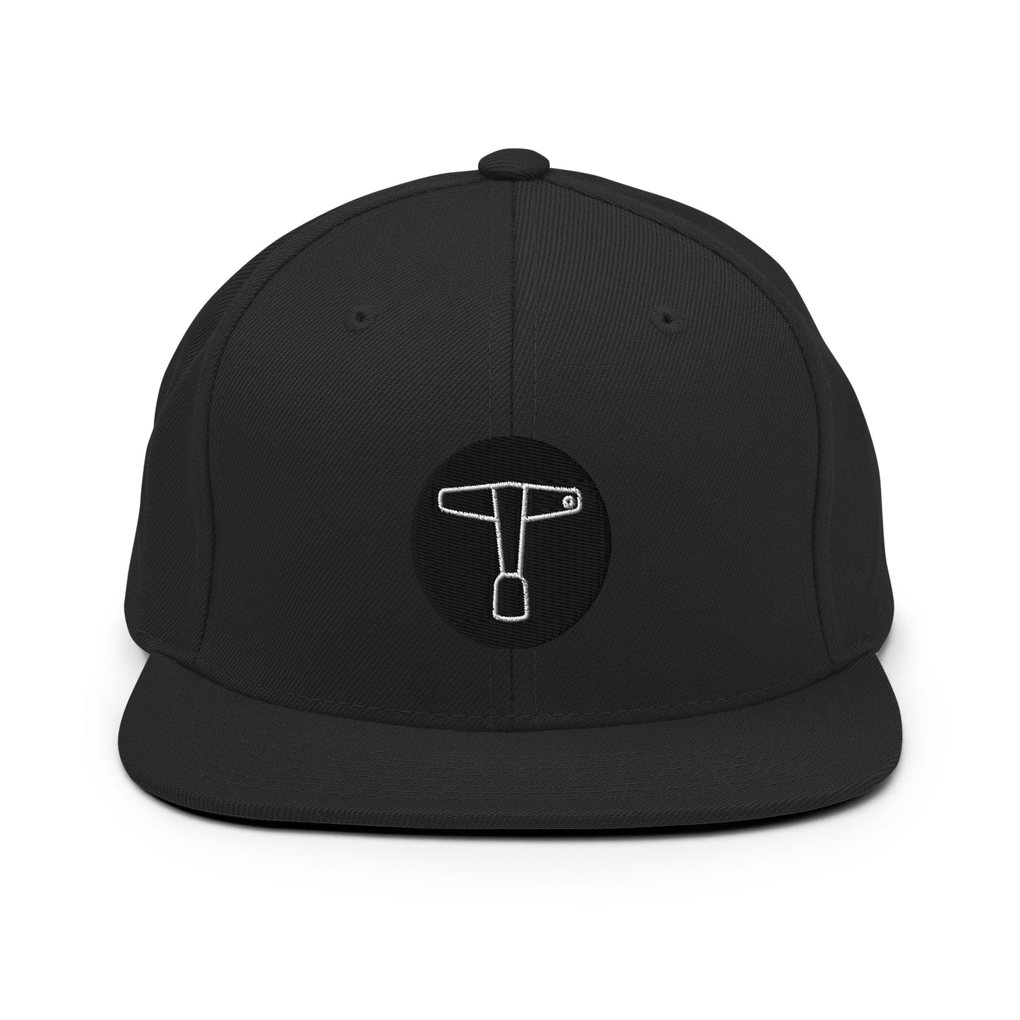 Drum Key Embroidered Snapback Hat