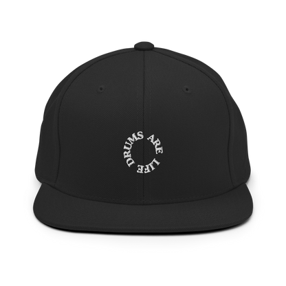 Drums Are Life Embroidered Snapback Hat