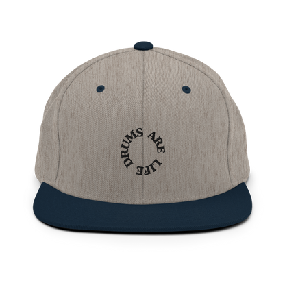 Drums Are Life Embroidered Snapback Hat