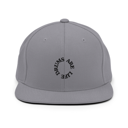 Drums Are Life Embroidered Snapback Hat