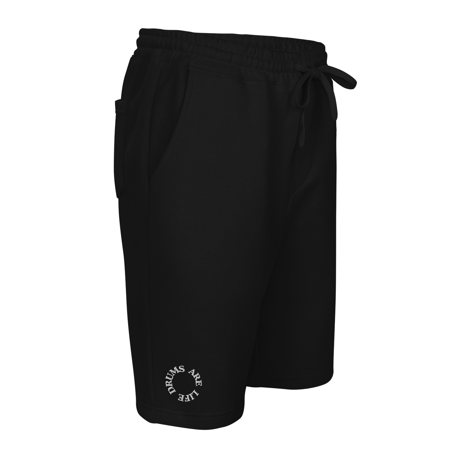 Drums Are Life Embroidered Men's Fleece Shorts