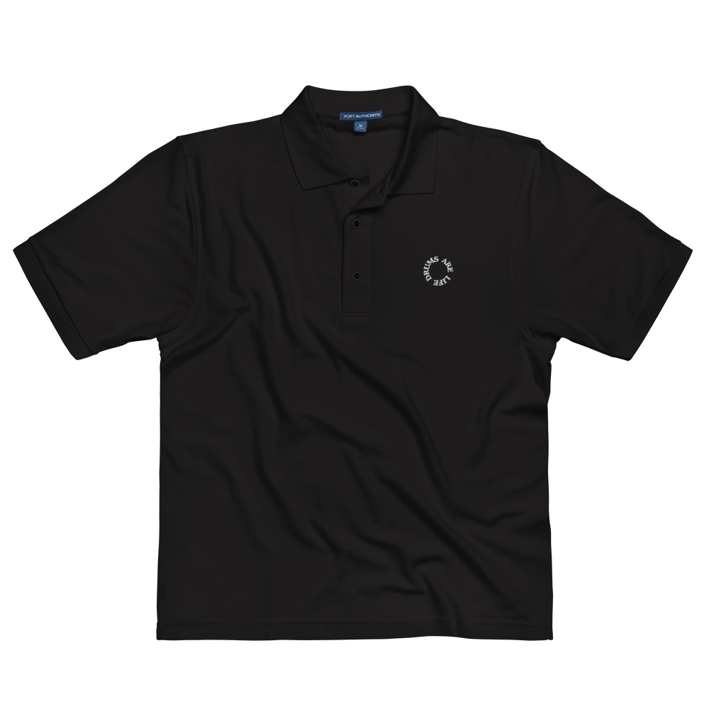 Drums Are Life Embroidered Men's Premium Polo