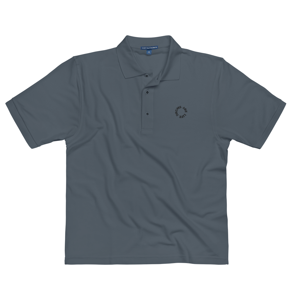 Drums Are Life Embroidered Men's Premium Polo