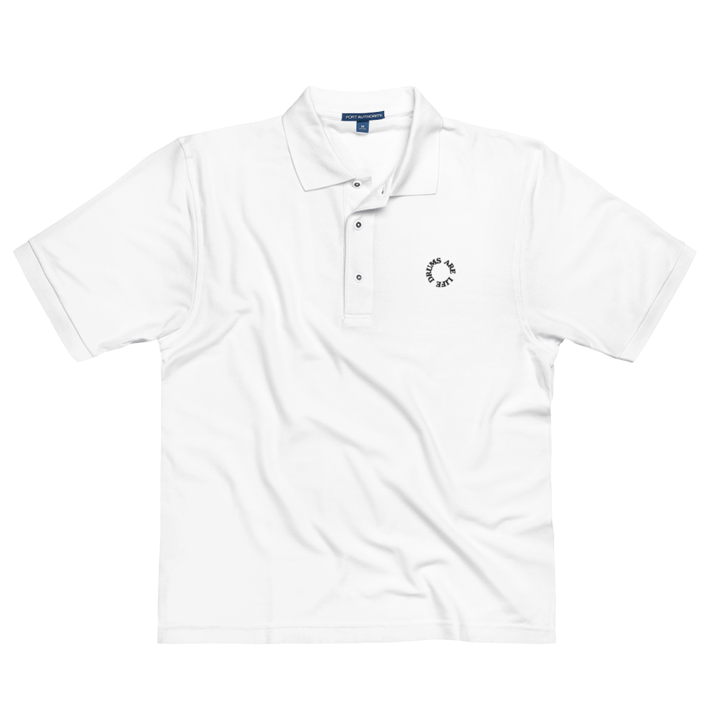 Drums Are Life Embroidered Men's Premium Polo