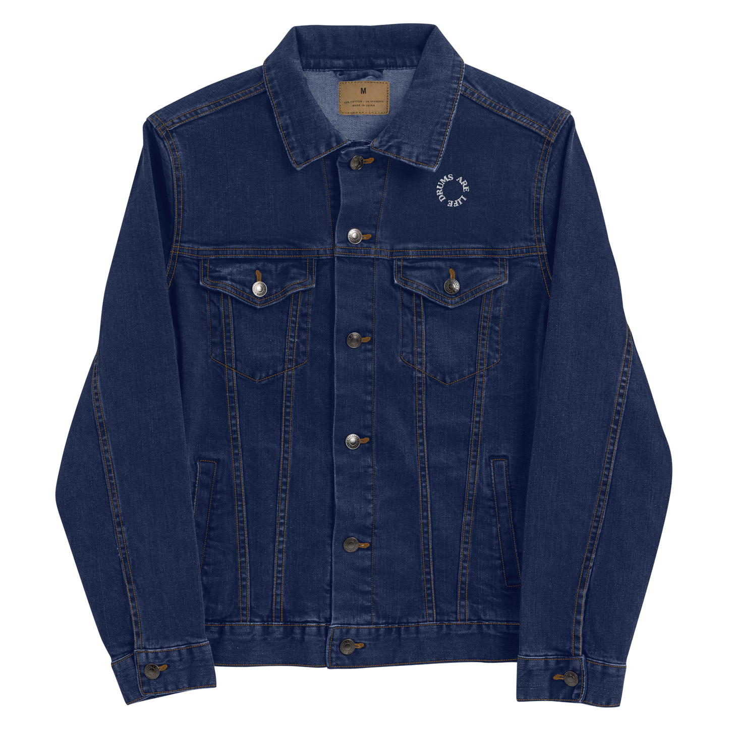 Drums Are Life Embroidered Unisex Denim Jacket