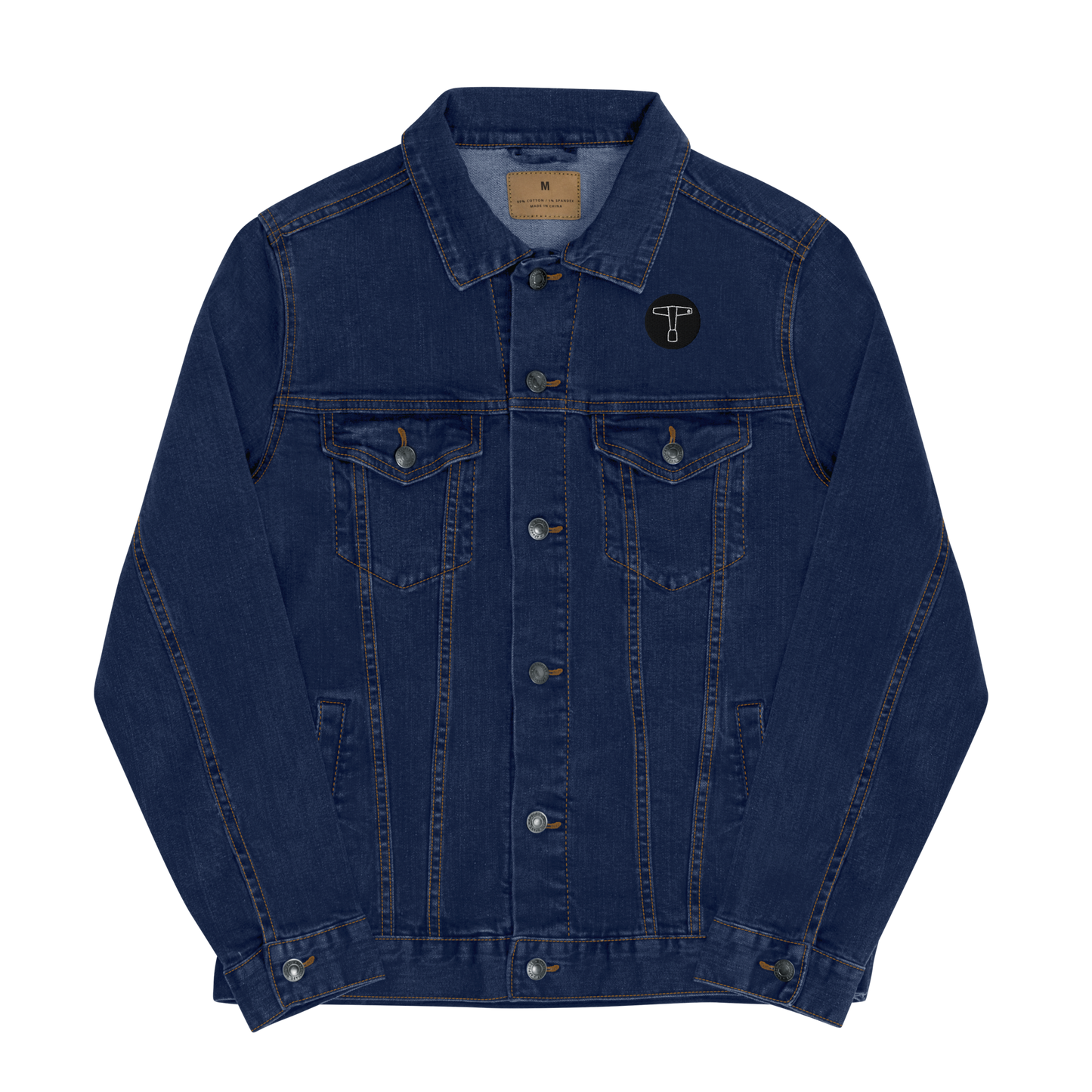 Embroidered Drum Key Unisex Denim Jacket